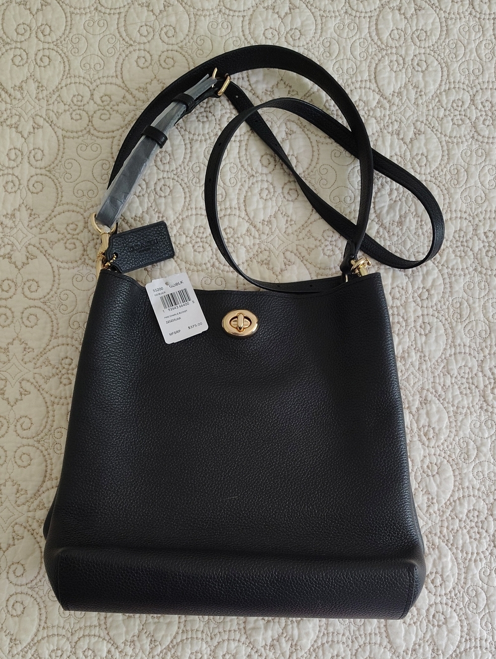 NWT Coach Charlie Bucket Bag Black